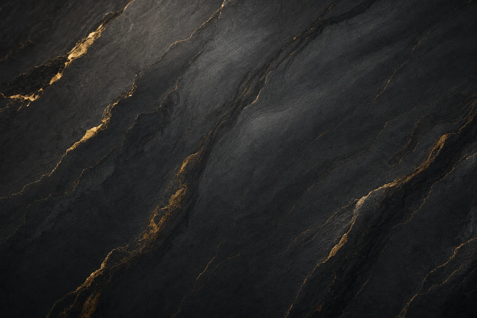Dark marble texture with gold veining